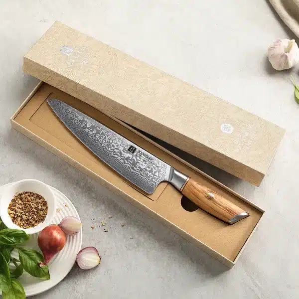 XINZUO 8.5" Chef Knife 73 Layers Damascus Steel Kitchen Knives Kitchen Knife Damascus Household Sharp High-end Cooking Tools - Image 5