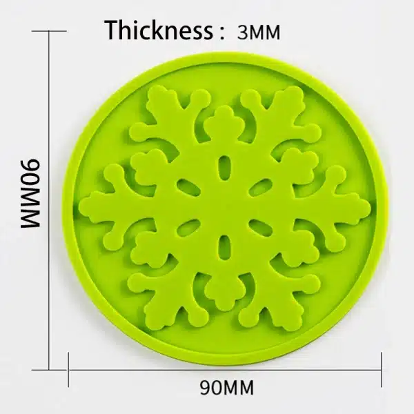 9CM Non-slip Silicone Drinking Coaster Set Holder Snowflake Cup Mat Pad Table Placemats Nonslip Coffee Glass Kitchen Accessories - Image 6