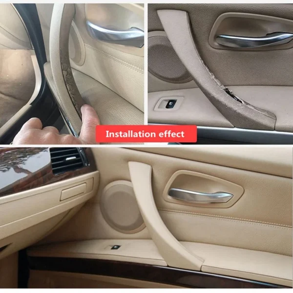 Car Right Interior Door Pull Handle with Cover Trim Replacement for- 3 Series E90 E91 E92 2004-2012 Black - Image 4