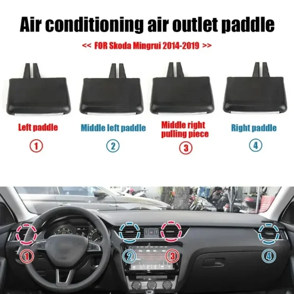 Front Air Conditioning Vent Outlet Tab Clip Repair for Skoda Octavia 2014-2019 Car Styling 5ED819701 Interior Replacement Parts - Image 3