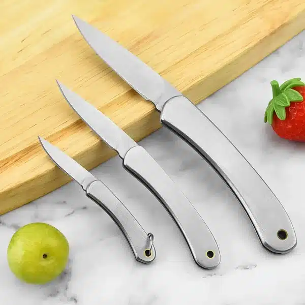 Mini Portable Fruit Knife Vegetable Fruit Peeling Stainless Steel Folding Fruit Knife Lockless Pocket Knife Kitchen Accessories - Image 2