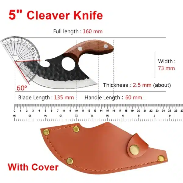 Chef Butcher Knife Cleaver Meat Chop Vegetables Kitchen Knives Fish Felleting Hand Forge Blade Wood Handle Kitchen Slicing Tools - Image 2