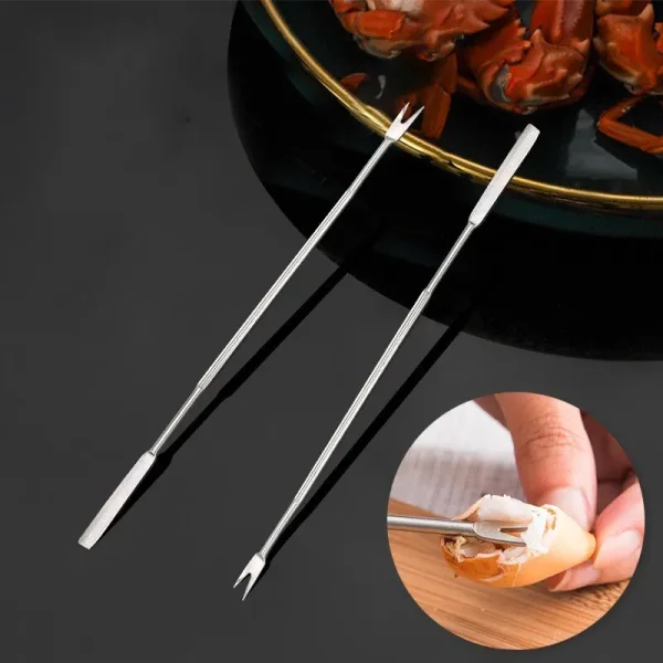 Xugar 6Pcs/set Lobster Crab Needle Stainless Steel Walnut Needle Fruit Fork Multi Function Kitchen Gadgets Seafood Tools Kitchen - Image 3