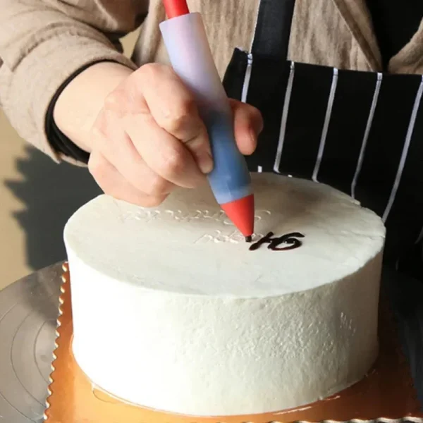 Silicone Food Write Pen Chocolate Decorating Tools Cake Mold Cream Cup Cookie Icing Piping Pastry 4 Nozzles Kitchen Accessorie