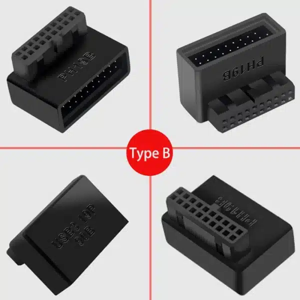 Computer Motherboard Header Adapter Connector USB 3.0 19Pin / 20Pin 90 Degree Desktop Converter Desktop Computer Accessories - Image 3