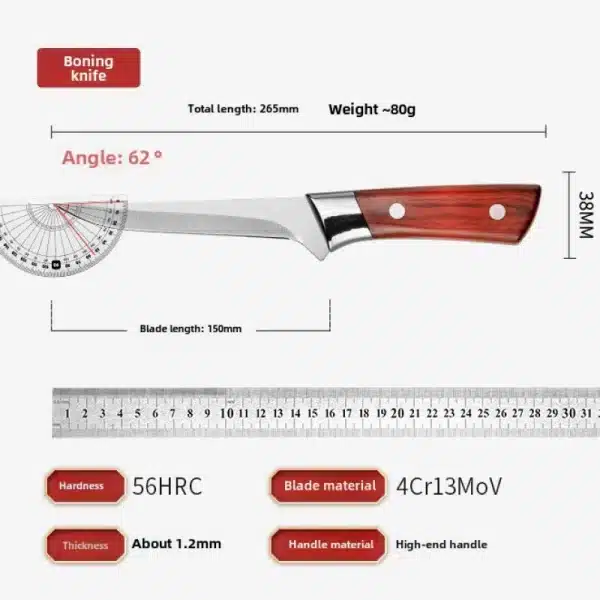 Forging Kitchen Knife Sharp Boning Knife Household Cleaver Butchers' Knife Sever Knife Universal Knife - Image 4