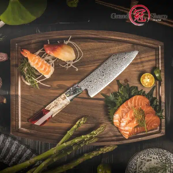 Damascus Knife 5.5 inch Kiritsuke Kitchen Chef Japanese Knife AUS-10 High Carbon Stainless Steel Knives Cooking Tools Grandsharp - Image 3