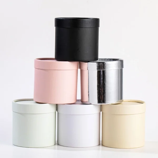 367A Empty Round Gift Boxes with Lids Cardboard Flower Package Box Wedding Decor Table Centerpieces Anniversary Supplies - Image 4