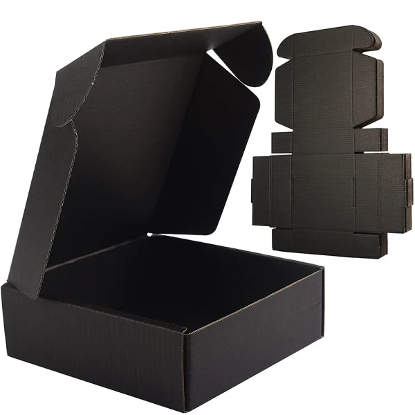 1PC Black Paper Box Shipping Box Cardboard Carton Small Gifts Packaging Craft Box Blank Craft Carton Small Packaging - Image 4