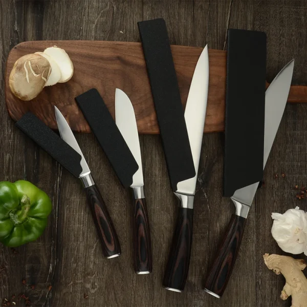 New Kitchen Knife Sheath Black Portable Universal Knife Cover Knife Blade Protector Cover Edge Guard Case Kitchen Accessory Tool