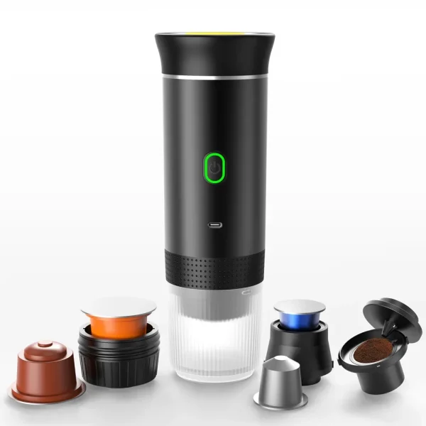 Portable Wireless Electric Espresso Coffee Machine For Travel &Car &Home Camping Coffee Maker 3-in-1 Capsule Powder Coffee Maker - Image 2