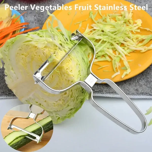 1PC/Peeler Vegetables Fruit Stainless Steel Knife Cabbage Graters Salad Potato Slicer Kitchen Accessories Cooking Tools Wide Mou