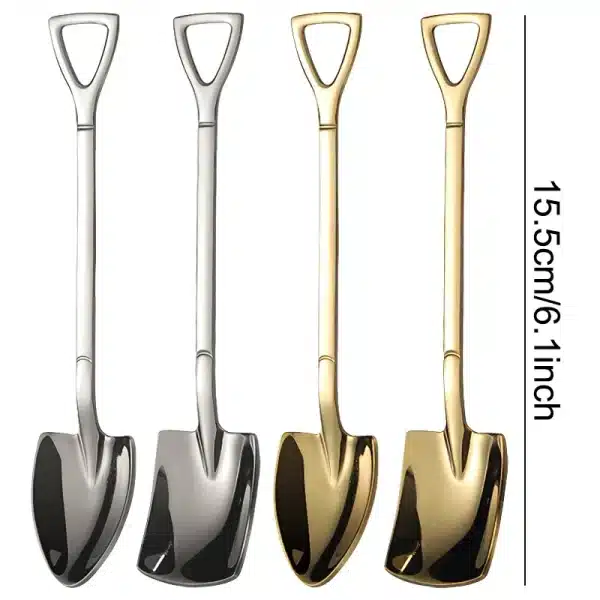 1/20pcs Stainless Steel Shovel & Point Spoons Coffee Tea Spoon Ice Cream Dessert Tip Scoops Cutlery Tableware Set Kitchen Tools - Image 6