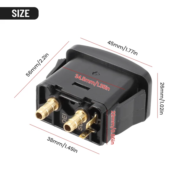 Seat Self-inflating Pump Control Switch 12V/24V Seat Electric Pump Control Handle Adjustment Switch Interior Replacement Parts