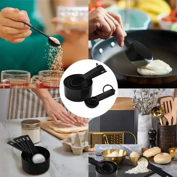 9Pcs Measuring Spoons Cup Teaspoon Sugar Flour Scoop PP Baking Accessories Plastic Handle Kitchen Gadgets Tools Cake Milk Powder - Image 4