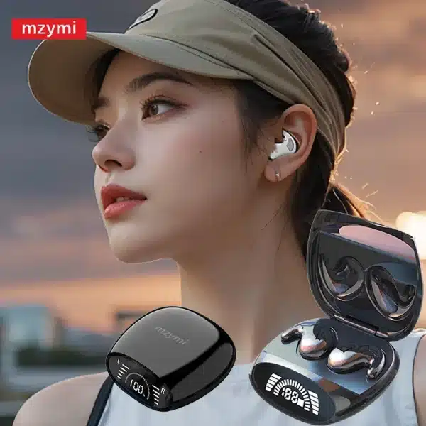 mzymi MD528 Wireless Earphones Invisible Sleep TWS Bluetooth Sleep In Ear Earbuds Waterproof Noise Cancelling Sports Headphones