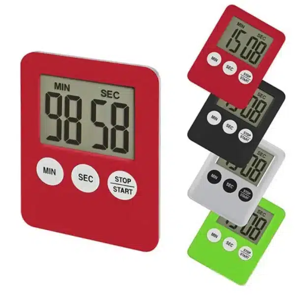 Hot Sale 4 Colors Super Thin LCD Digital Screen Kitchen Timer Square Cooking Count Up Countdown Alarm Magnet Clock Tools Gadgets - Image 2