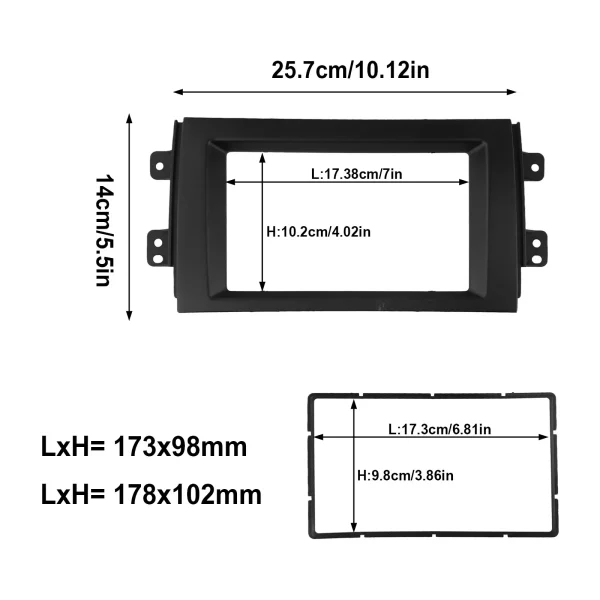 2 Din Car Stereo Radio Audio DVD CD Fascia Plate Panel Frame Dashboard Replacement For Suzuki SX4 2007-13 Car Interior Parts - Image 6