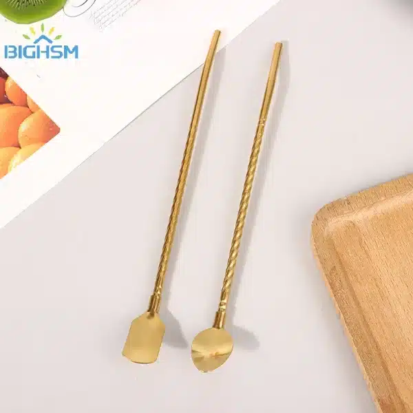 Stainless Steel Stir Bar Spoon Mixing Ounces Cocktail Spoons Spiral Pattern Bartender Tools Teadrop Spoon Kitchen Bar Gadgets - Image 5