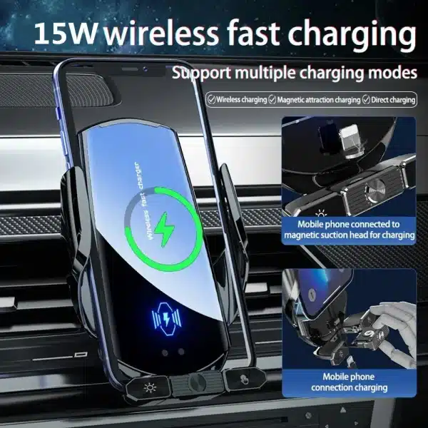 Car Wireless Charger Magnetic Fast Charging Station Air Vent Stand Car Phone Holder Mount For iPhone 15 14 13 12 Samsung Xiaomi - Image 4