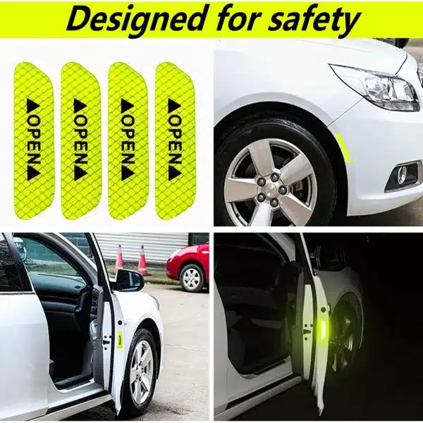 Reflective Car Accessories Door Sticker Safety Tape Inside Auto For Kia Rio 4 Spare Parts For Interior Arteon Sparco - Image 5