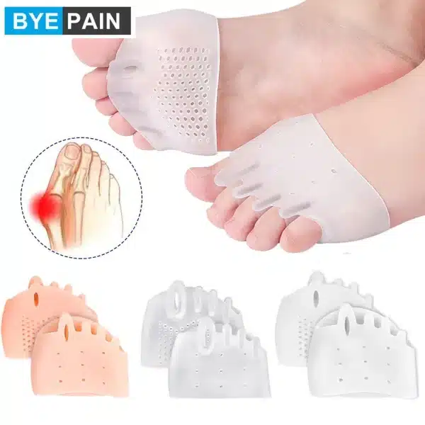 BYEPAIN 1Pair Foot Care Brace Support Gel Foot Pads - Correct Toes Naturally with Toe Separators for Men Women - Foot Care