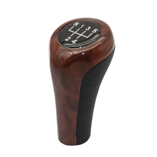 5/6 Speed Gear Shift Knob Wood Grain Leather For BMW E30 E36 E46 E39 E34 Z3 E53 Interior Replacement Parts Gear Shift Knob - Image 3