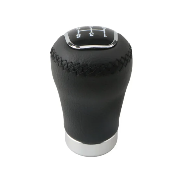 Universal Manual Leather Red Black Stitch Car Gear Stick Shift Knob Shifter Lever Pen Replacement Gearstick Interior Parts - Image 3