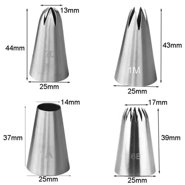 1M#2A#2D#6B Russian Icing Piping Pastry Nozzles Cake Cream Decoration Tips Set Cupcake Head Dessert Decorators Kitchen Gadgets - Image 4