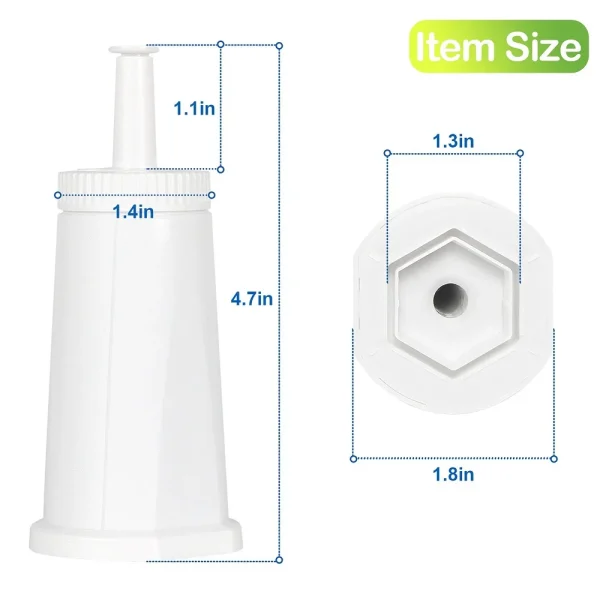 4 Pack Water Filter for Breville Sage Claro Swiss for Oracle Barista Bambino Espresso Coffee Machine Part #BES008WHT0NUC1 - Image 5