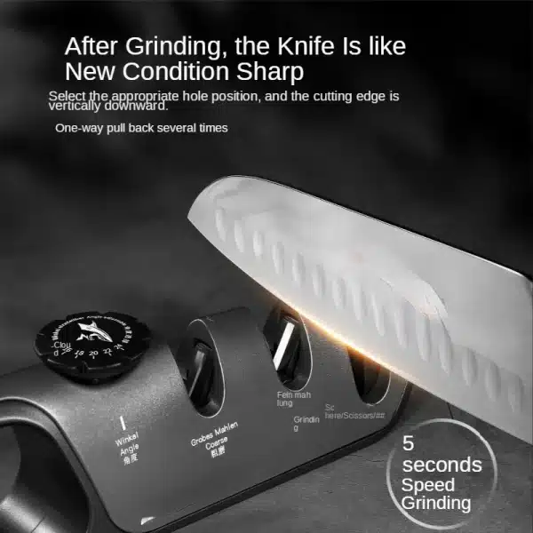 Knife Sharpener 5 in 1 Adjustable Angle Kitchen Grinding Machine Professional Knife Scissors Sharpening Tools Home Kitchen Knife - Image 2