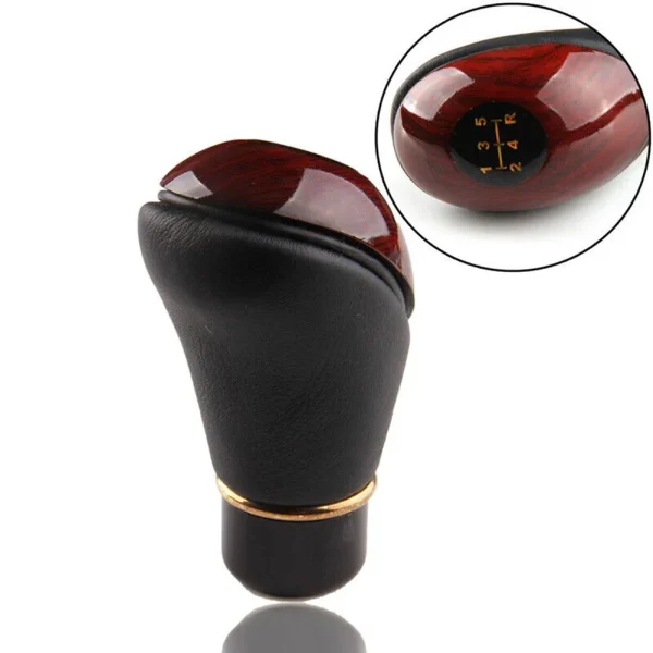 Car Manual Car Leather Gear Shift Knob Shifter Lever Handle 5 Speed Interior Replacement Parts - Image 3