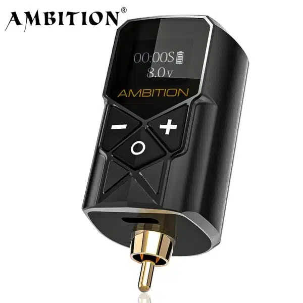 Ambition Kuark Wireless Tattoo Battery Power Supply RCA Interface 2400amh Portable LCD Display For Rotary Machine Fast Charger