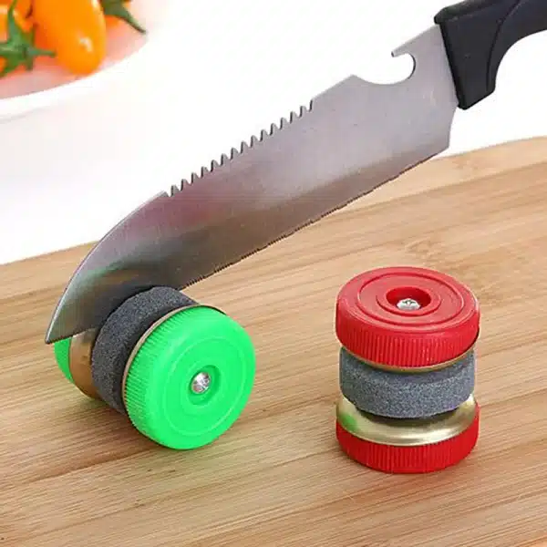 1Pc Double Sides Cutten Device Sharpener Round Grinding Wheels Sharpening Stone Whetstone Kitchen Accessories - Image 4