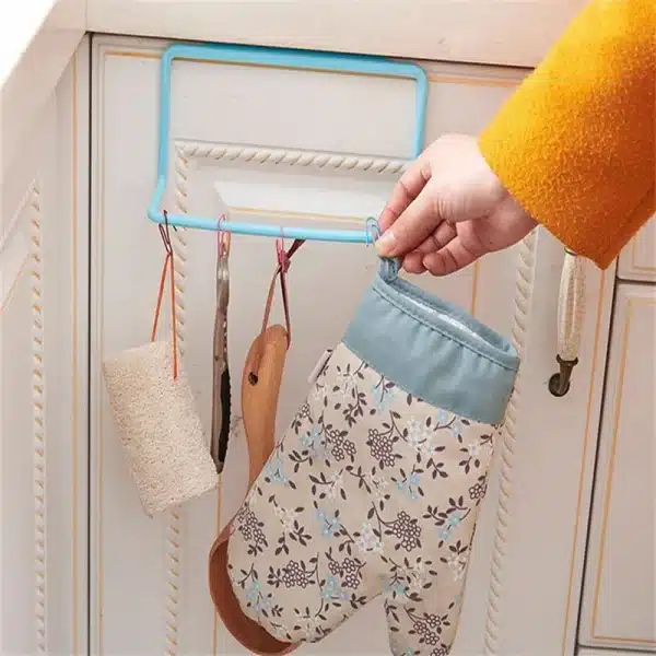 Towel Rack Hanging Holder Organizer Bathroom Kitchen Cabinet Cupboard Hanger Kitchen Bathroom Accessories Gadgets Cooking Tools - Image 2