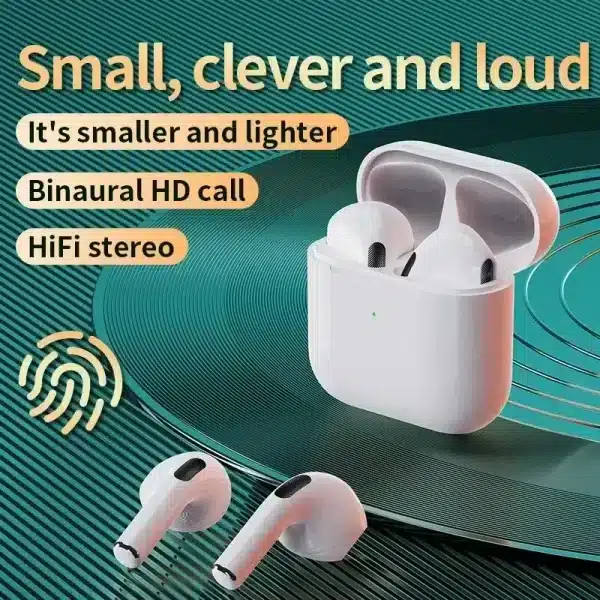 Pro4 TWS Bluetooth Earphones 9D Stereo Wireless Headphones InEar HiFi Earbuds HandsFree Headset With Microphone For Xiaomi