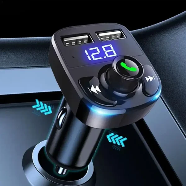 Car Charger Wireless Bluetooth FM Transmitter Hands-Free Calling Radio Receiver Mp3 Music Stereo Adapter Dual USB Port Charger