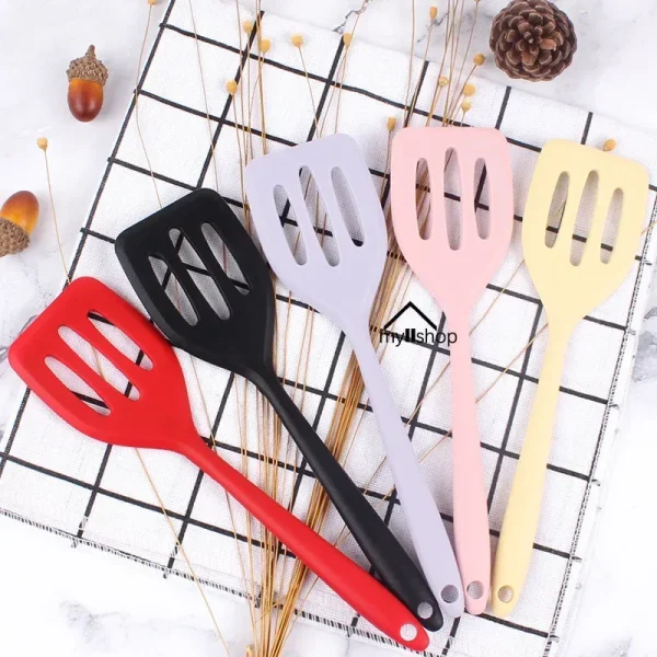 Silicone Frying Pan Spatula Scoop Cooking Utensils Egg Fish Frying Pan Turners Shovel Cooking Accessories Kitchen Gadgets