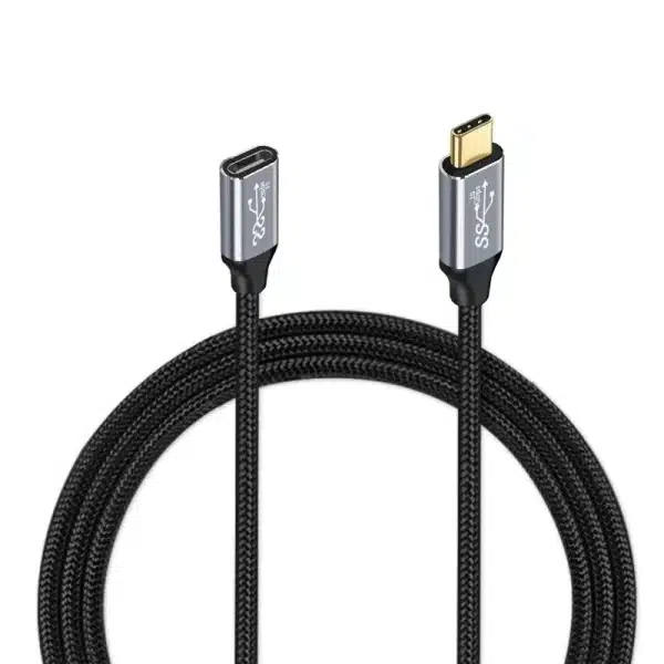 Typec Male to Female Data Cable Docking Elbow Extension Cable USB3.1Gen2 Fast Charge Switch Extension Cable - Image 3