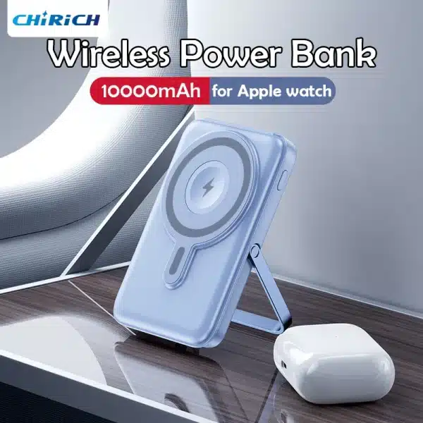 10000mAh Wireless Power Bank With Foldable Stand PD20W Charger External Battery Magnetic Powerbank For Apple Watch iWatch iPhone