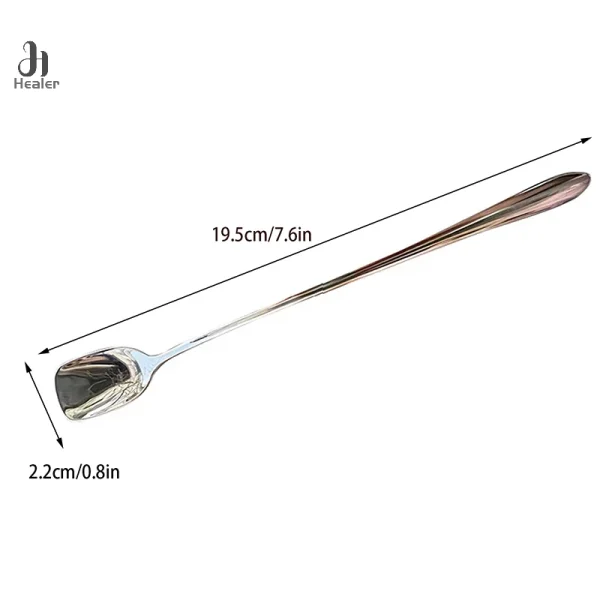 Stainless Steel Round Spoon Net Red Golden Dinner Long Handle Stirring Dessert Spoons For Kitchen Accessories Gadgets - Image 6