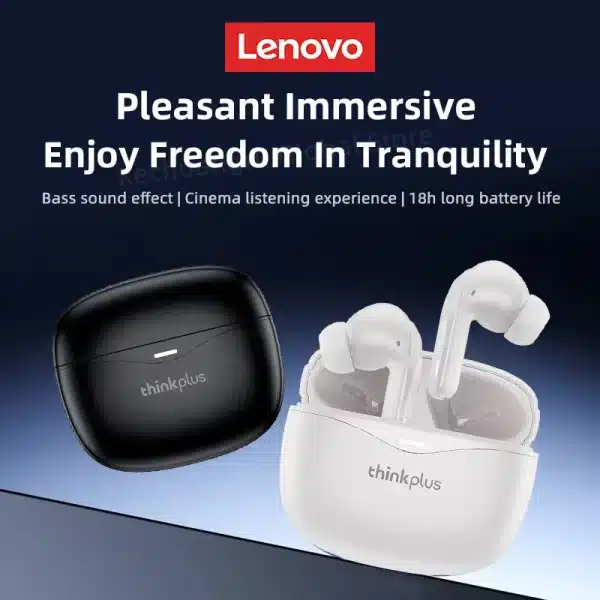 Lenovo XT52 Earphones Wireless Bluetooth V5.4 HD Call HIFI Stereo Sound Sports Earbuds Long Endurance Noise Reduction Headphones