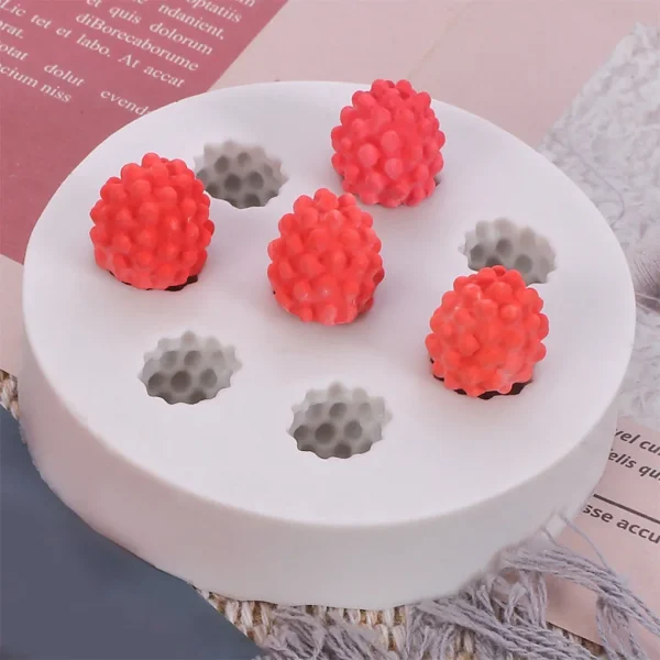 DIY Silicone Fondant Mold Raspberry Strawberry ulation Cake Chocolate Soap Candle Mould Kitchen Gadgets Decor