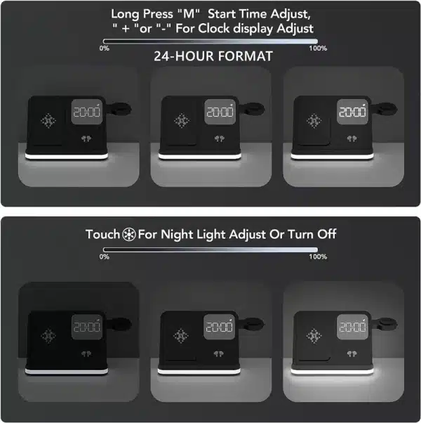 Wireless Charger Stand For iPhone 15 14 Samsung S23 S22 Ultra Fold Z Flip Galaxy Watch Active Buds Fast Charging Station Holder - Image 2