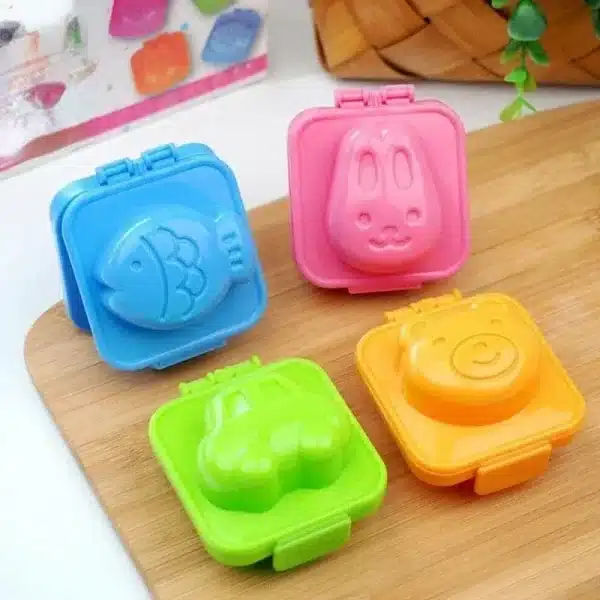 6Pcs/set Cartoon Rice Ball Mold Boiled Egg Mold Bento Maker Sushi Tools Kitchen Gadgets Random Color - Image 2