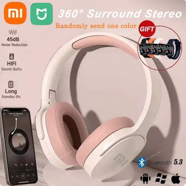 Xiaomi P2961 Wireless Headphones and Send Free Watch Bluetooth 5.3 Over-ear Earphone For iPhone Stereo Hifi Headset Game Earbuds