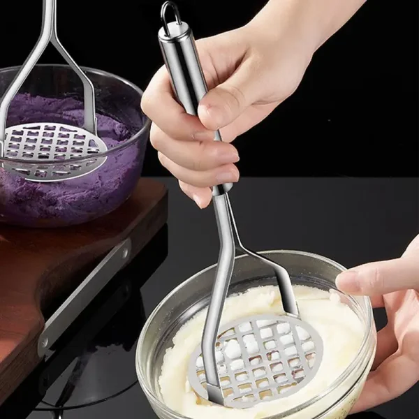 Kitchen Gadget Creative Mud Press Masher Puree Juice Maker Stainless Steel Potatoes Crusher Pusher Fruit Tools - Image 3