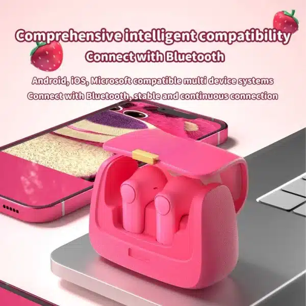 Cartoon Handbag Bluetooth5.3 Wireless Earphone Hd Call Hifi Sound Headphones Noise Reduction Gaming Sports Earbuds
