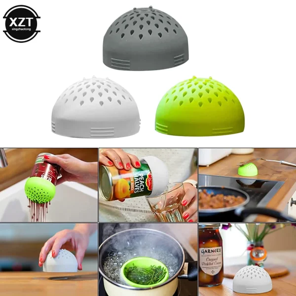 Food Grade Silicone Gel Filter Water Filter Cover Filter Funnel Multi-use Mini Colander Food Mesh Can Drainer Kitchen Gadget