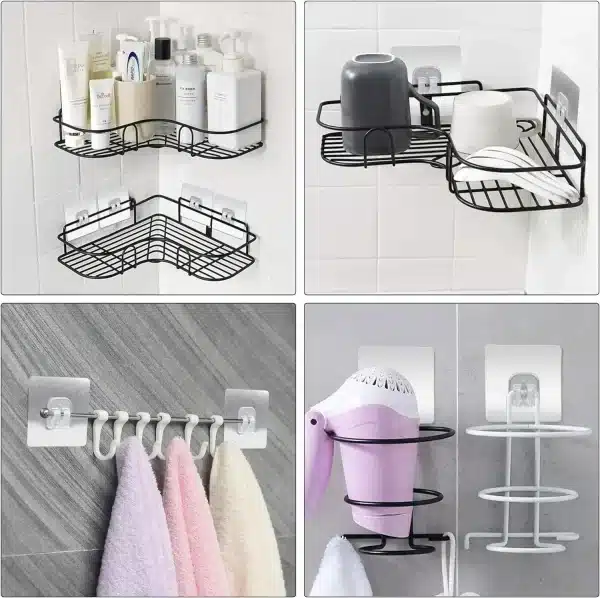 Transparent Self Adhesive Hooks Hanging Holder Shelf Hook for Kitchen Bathroom Wall Storage Rack Fixing Stickers Gadgets - Image 4